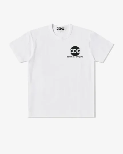 CDG Circular Logo White T-Shirt