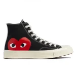 CDG Converse Big Heart High (Black)Top