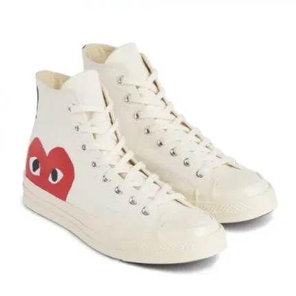CDG Converse Big Heart High White Top