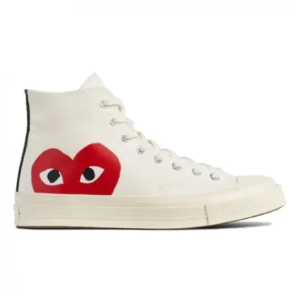 CDG Converse Big Heart High White Top