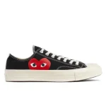 CDG Converse Big Heart Low (Black) Top