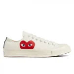 CDG Converse Big Heart Top White Low