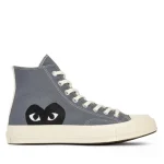 CDG Converse Black Heart High Grey Top
