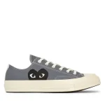 CDG Converse Black Heart Low Grey Top