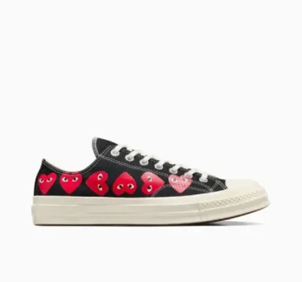 CDG Converse Multi Hearts Black Low Top