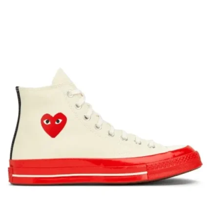 CDG Converse Red Sole High (White) Top