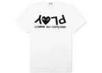 CDG Play Inverted Text White T-Shirt