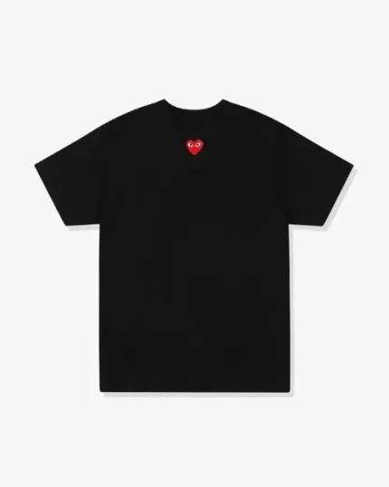 CDG Play Unisex Reverse Black Red Heart T-Shirt