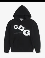 CDG Printed Logo Black Hoodie