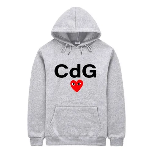 CDG Red Heart Front Hoodie Print