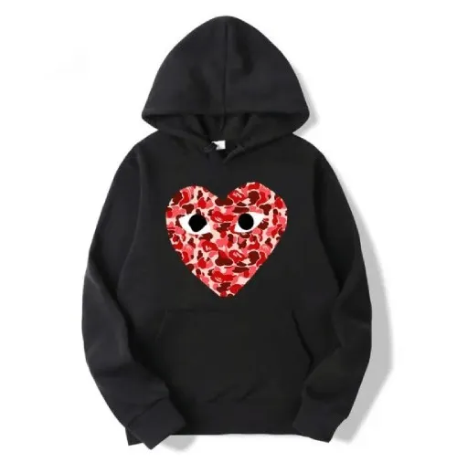Comme Des Garcons Camo Hoodie Heart